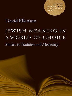 cover image of Jewish Meaning in a World of Choice